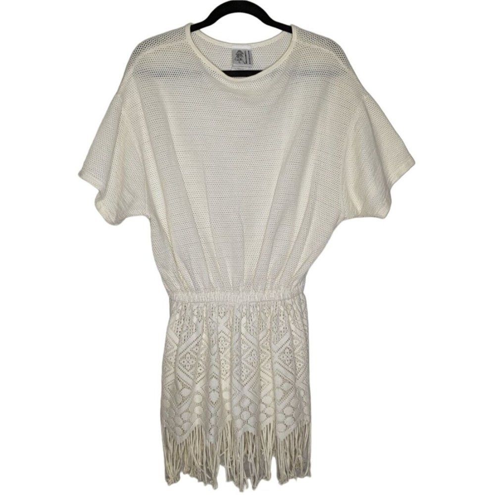 Undercover Beachwear Vintage white see through Beach swimsuit coverup one size